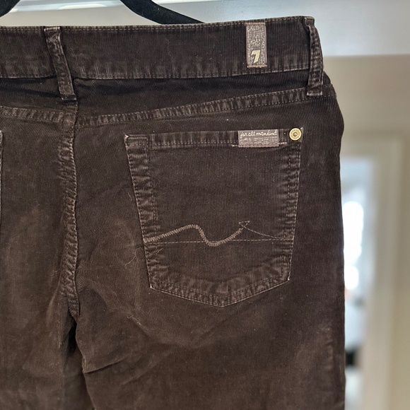 7 for All Mankind Chocolate Brown Bootcut Cords - Size 29 - Picture 9 of 14